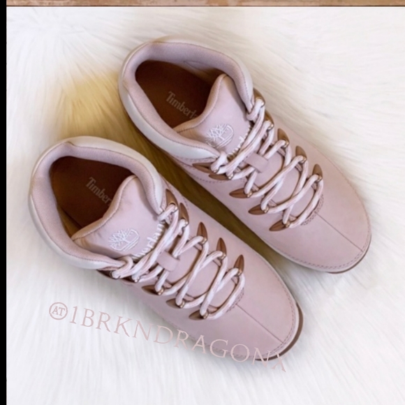 NWT BABY PINK TIMBERLAND EURO Pink White Gold Gorgeous Rare Tims - Picture 13 of 16